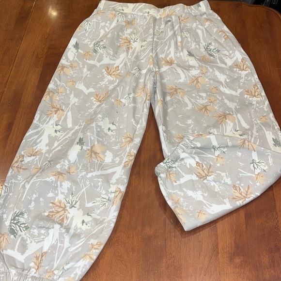 Eutten cream and grey high waisted fleece jogger sweat pants size large new - Picture 2 of 13